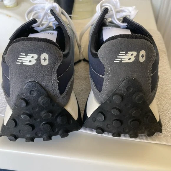 Awesome New Balance x FIGS Limited Edition Gray Ombre and White Suede Sneakers - Picture 4 of 10